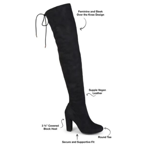 Style & Co Warrda Black Block Heel Mid-Calf Sleek Sole, boots shoes 8.5WC - Picture 1 of 16